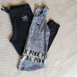 VS Pink Sequined Tank Top